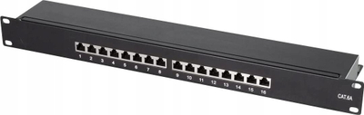 Patch panel LogiLink NP0076, 16 porte, Cat.6A 1U, i zi