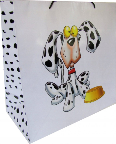 Qese dhuratash “Children and Disney bags”, letre, me qenush, e bardhë