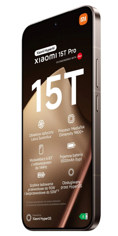 Celular Xiaomi 15T Pro, 6.83", 12/1024GB, Mocha Gold
