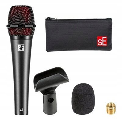 Рачен динамички микрофон SE Electronics V3 U, кардиоиден, црн