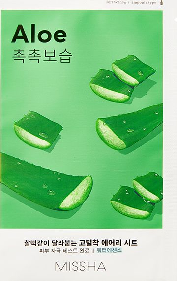Maskë fytyre Missha Aloe Airy Fit, fletë, për lagështi