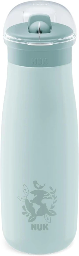 Shishe për kalamaj NUK Mini-Me Flip, çelik inox, 450ml, mente