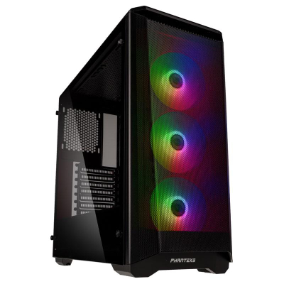 Kuti kompjuteri Phanteks Eclipse P400A, Midi Tower, xham i temperuar, e zezë