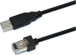 Кабел адаптер Newland CBL026U, RJ-45 во USB-A, 2m, црн