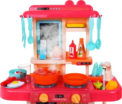 Kuzhinë lodër interaktive Interactive Kitchen 889-168, me drita, tinguj edhe aksesorë, rozë