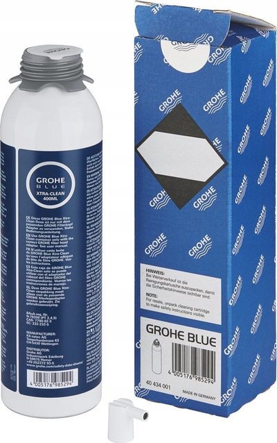Патрона за чистење Grohe 40434001, за батерии и водни системи, сино сребрена