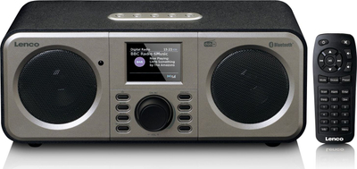 Radio tavoline Lenco DAR-030, DAB+ FM, Bluetooth 5.0, e zezë