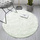 Tapet Shaggy Strado Round, 120x120 cm, push i lartë, White Lime