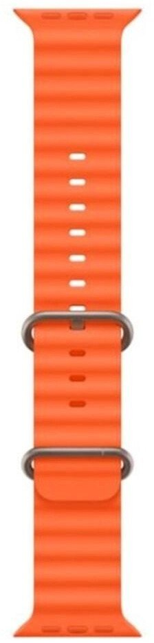 Rrip dore iWear S1 Grooved, silikon i butë 20mm, për Apple Watch 49mm 45mm 44mm 42mm, portokalli