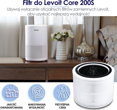 Filtër ajri Levoit Core200S-RF, filtër zëvendësues për Core200S, True HEPA