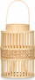 Lampion dekorativ Giftdecor Elysian, bambu, 16.5 x 39 cm, bezhë