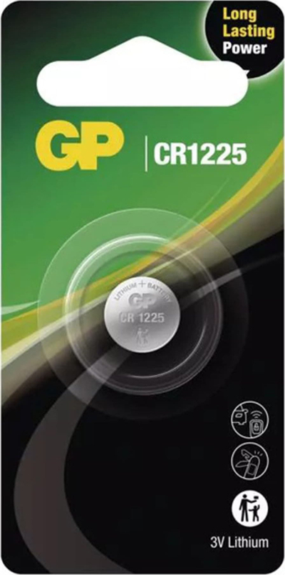 Bateri buton GP CR1225, litium 3V, 62mAh, argjendtë