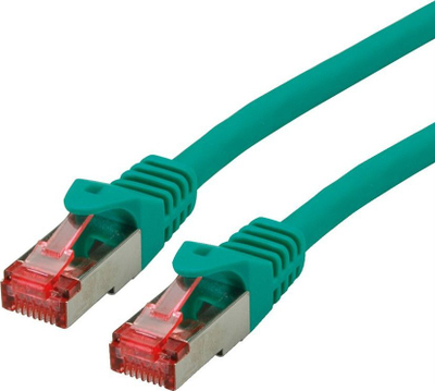 Мрежен кабел Roline Cat6, 1m, S/FTP, LSZH, зелен
