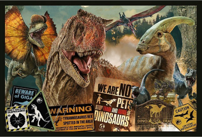 Puzzle Trefl Universal Jurassic World Prehistoric World, set me 2 puzzle, 200 copë, shumëngjyrësh