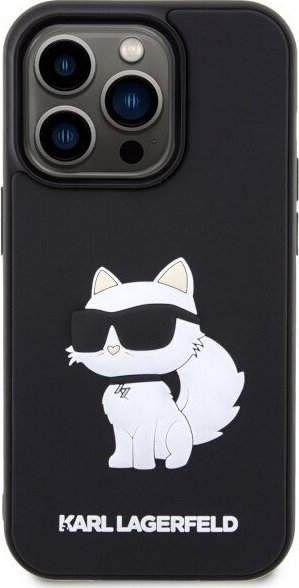 Kapak telefoni Karl Lagerfeld KLHCP14L3DRKH, për iPhone 14 Pro, hardcase silikon, i zi