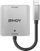 Adaptues video Lindy 43295, USB Type C në VGA, 0.12 m, gri