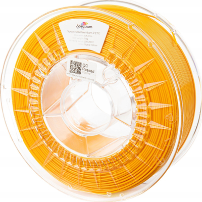 Filament 3D Spectrum Premium PET-G, 1.75mm, 1kg, e verdhë Signal
