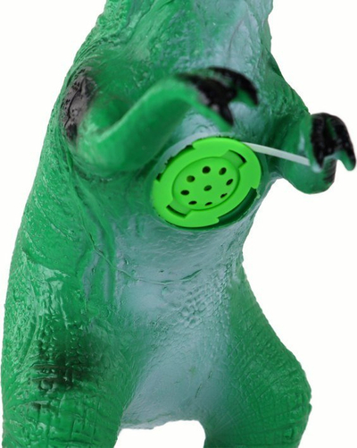 Lodër dinozaur Tyrannosaurus, 38 cm, me zë, i gjelbër