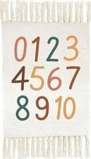 Детски тепих Home and Styling Collection Numbers, 60 x 90 cm, со реси, повеќебоен
