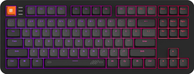 Tastjer Dark Project ALU87B Gamma, mekanike TKL, RGB, me kabllo, e zezë