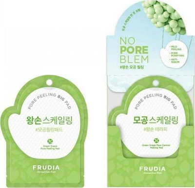 Jastëk eksfoliues Frudia Green Grape Pore Peeling Pad, një përdorim, 1 ml
