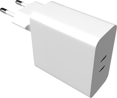 Karikues muri FIXED Travel, 2x USB C, 65W PD, i bardhë