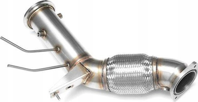 Downpipe shkarkimi BMW N57X 550d 750d F01 F02 F10 F11, çelik inox, diametër 90mm