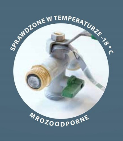 Rubinet kopshti Calido Ball Valve Tap, 1/2" x 3/4" x 20, quick coupling, ngjyrë argjendtë