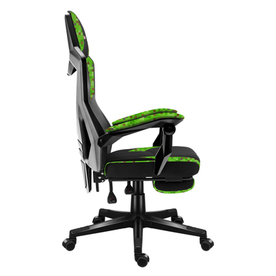 Karrige gaming Huzaro Combat 3.1 Pixel, ergonomike, mban gjer 150 kg, e zezë me jeshile