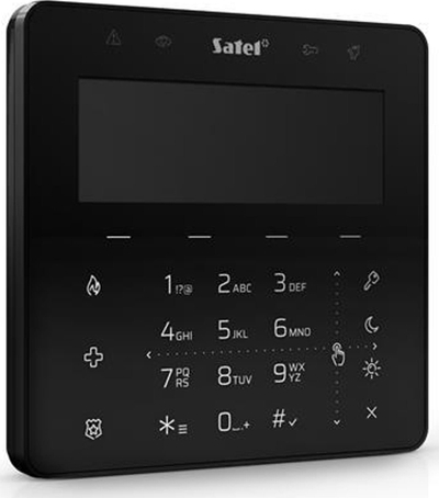 Tastierë alarmi Satel INT KSG2R B Perfecta Integra, ekran me prekje, lexues karte MIFARE, e zezë