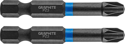 Set maje për kaçavidë Graphite, 2 copë, PZ3 x 50 mm, të zeza