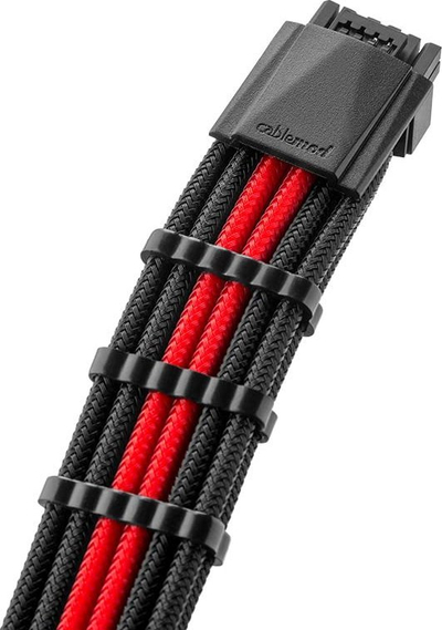Set kabllosh CableMod C-Series PRO ModMesh 12VHPWR për Corsair RM RMi RMx, PCIe 5.0, i zi me të kuqe
