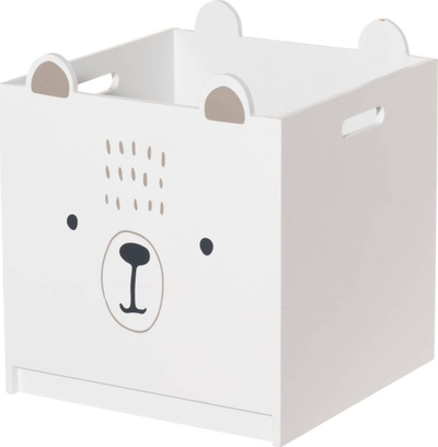 Kuti lodrash 4Living Teddy, MDF, 30x30x33 cm, e bardhë