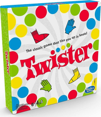 Lojë tavoline Hasbro Gaming Twister, 2+ lojtarë, mosha 6+, shumëngjyrëshe