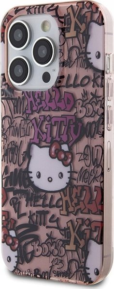 Kuti mbrojtëse Hello Kitty HKHCP14LHDGPTP, për iPhone 14 Pro 6.1", TPU, rozë