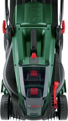 Kosë me bateri Bosch UniversalRotak 2x18V-3, gjerësi prerjeje 37 cm, deri 550 m², jeshile
