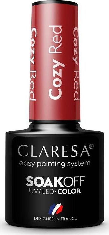 Llak xheli për thonj Claresa Hybrid Cozy Red, 5g, i kuq