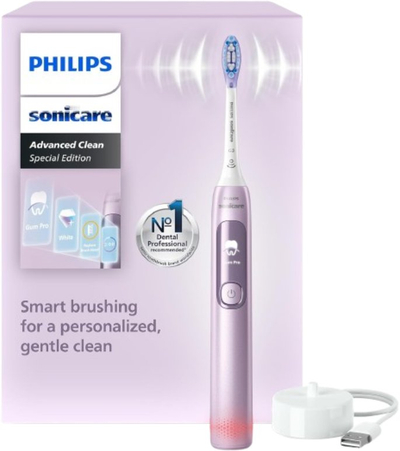 Furçë dhëmbësh elektrike Philips Sonicare Advanced Clean HX3792/12, sonike, me ekran inteligjent, e bardhë