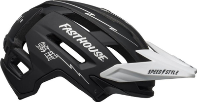 Helmetë çiklizmi Full Face Bell Super Air R Mips Spherical, MTB, e bardhë infrakuqe mat me shkëlqim