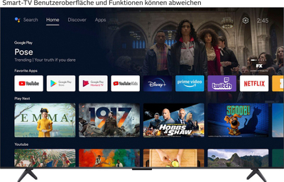Televizor TCL QLED Mini LED 75C61KSX2, 75", 4K Ultra HD, Google TV, i zi