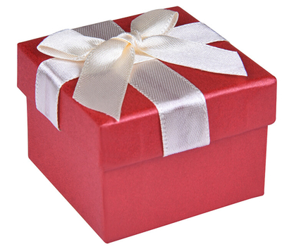 Kuti për unaza dhe vathë JK Box AP-2 / A10, e kuqe, 5 x 5 x 3.5 cm