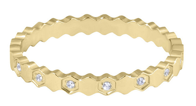 Unazë Troli Zircons Gold
