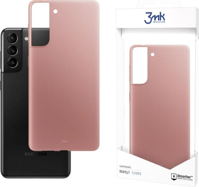 Futrollë 3mk Matt Case Lychee për Samsung Galaxy S21 5G, plastike, rozë mat