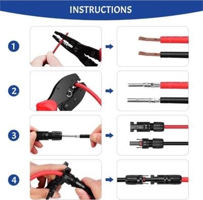 Сет соларни алати EUROKOMP Solar Tool Set Crimper Wrenches MC4 Pv, 7 во 1, со клешти и клучеви MC4