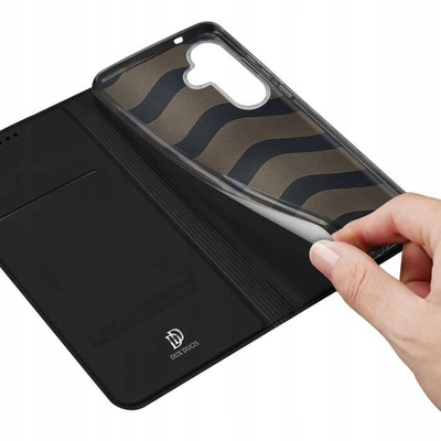 Футрола за телефон DUX DUCIS Skin Pro Series, за Samsung Galaxy S25 Plus, со џеб за картичка, црна
