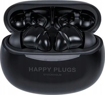 Kufje pa tela Happy Plugs Joy Pro, True Wireless, me ANC, të zeza