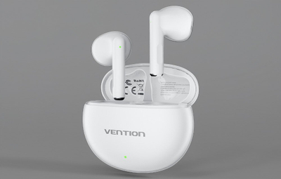 Kufje pa tel Vention Elf 06 Nbk, Bluetooth 5.3, 6 orë bateri, të bardha