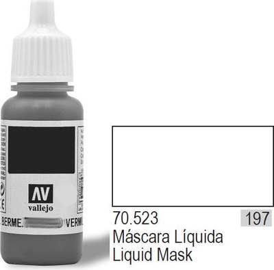 Maskë lëngu për modelim Vallejo Model Color, 17ml, akrilik, transparente
