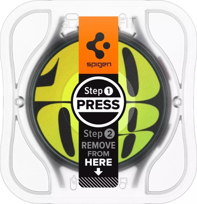 Xham mbrojtës Spigen Glass TR EZ Fit për Samsung Galaxy Watch7 44mm, set 2 copë, transparencë e lartë