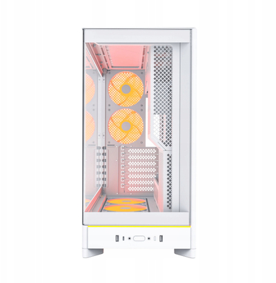 Kullë PC Montech HS02 PRO, mid tower, xham i laku, e bardhë